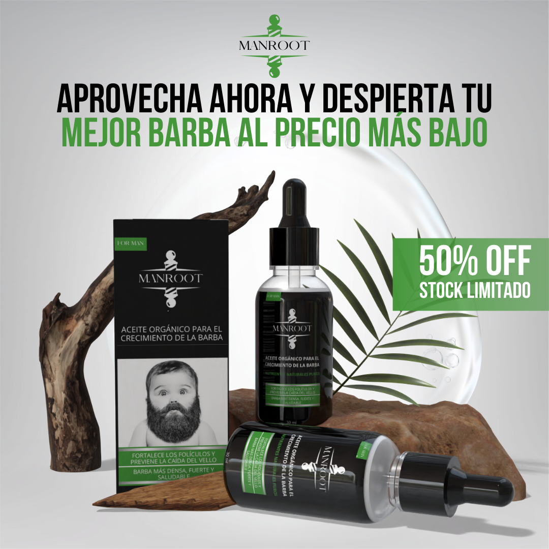 Manroot™ - Barba más densa, fuerte y saludable, naturalmente