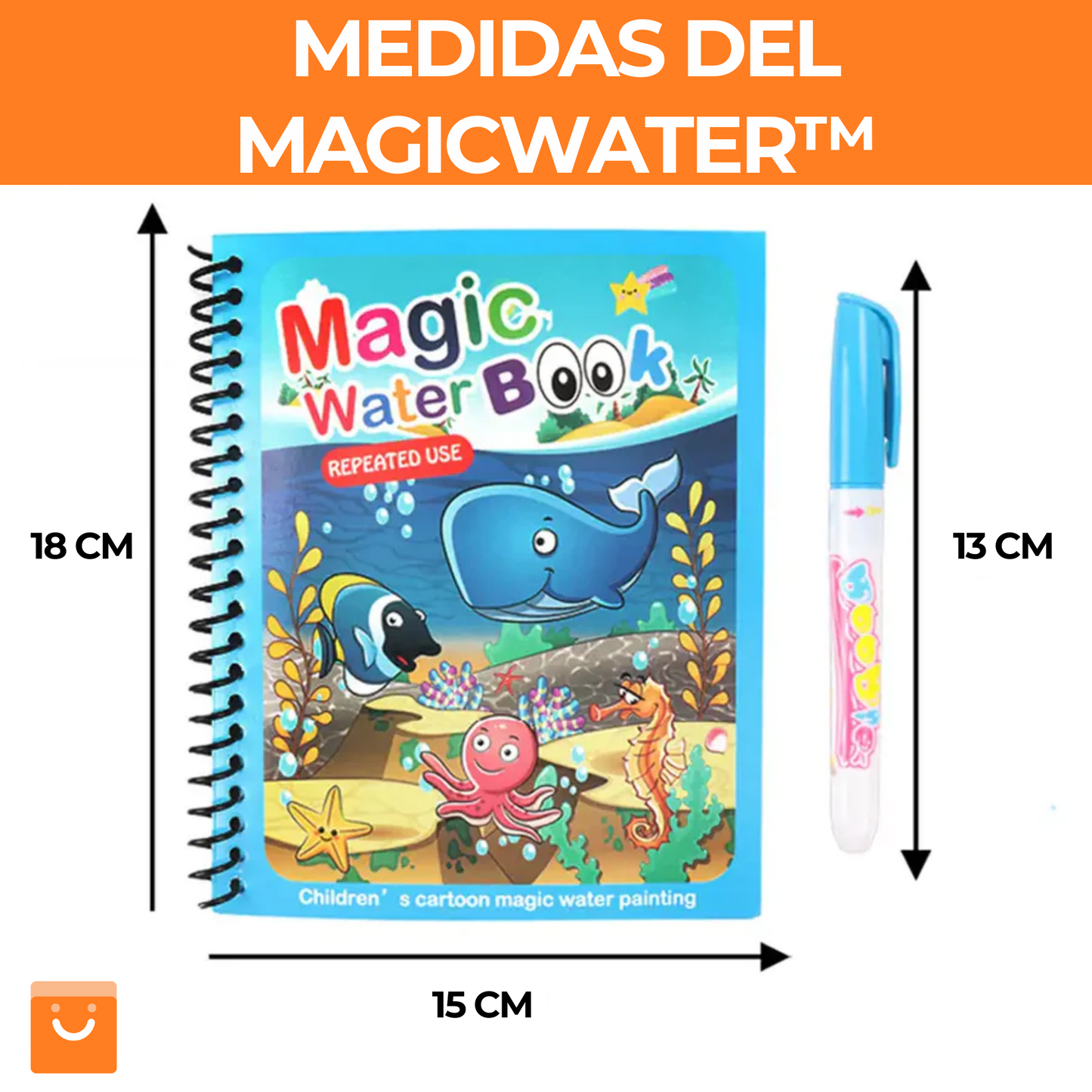 MagicWater™ - Libro reutilizable para niños, que se pinta con agua