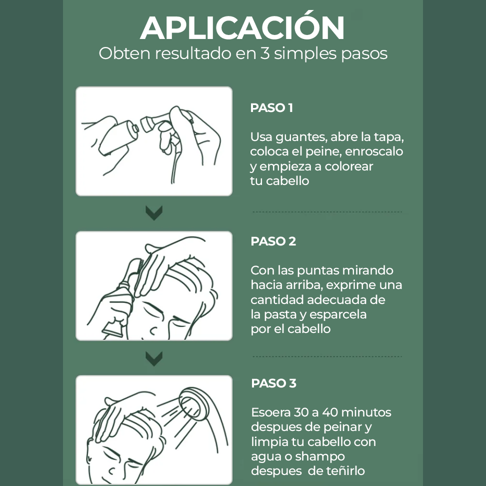ColorComb™ - Peines para coloracion de cabello instantáneo