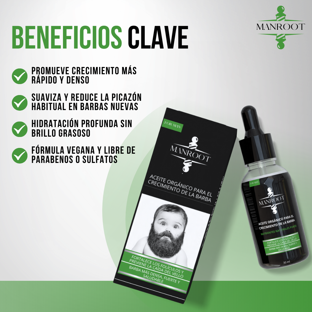 Manroot™ - Barba más densa, fuerte y saludable, naturalmente