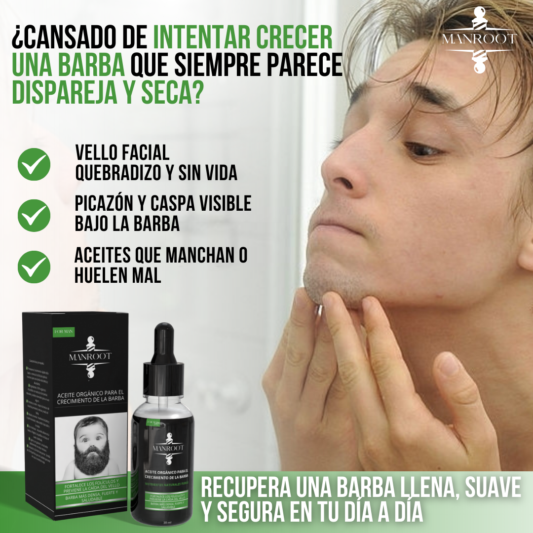 Manroot™ - Barba más densa, fuerte y saludable, naturalmente
