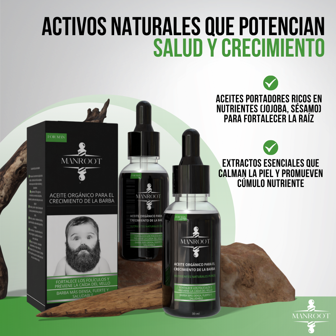 Manroot™ - Barba más densa, fuerte y saludable, naturalmente