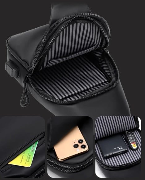 WeatherWise™ - Bolso impermeable de cuero premium
