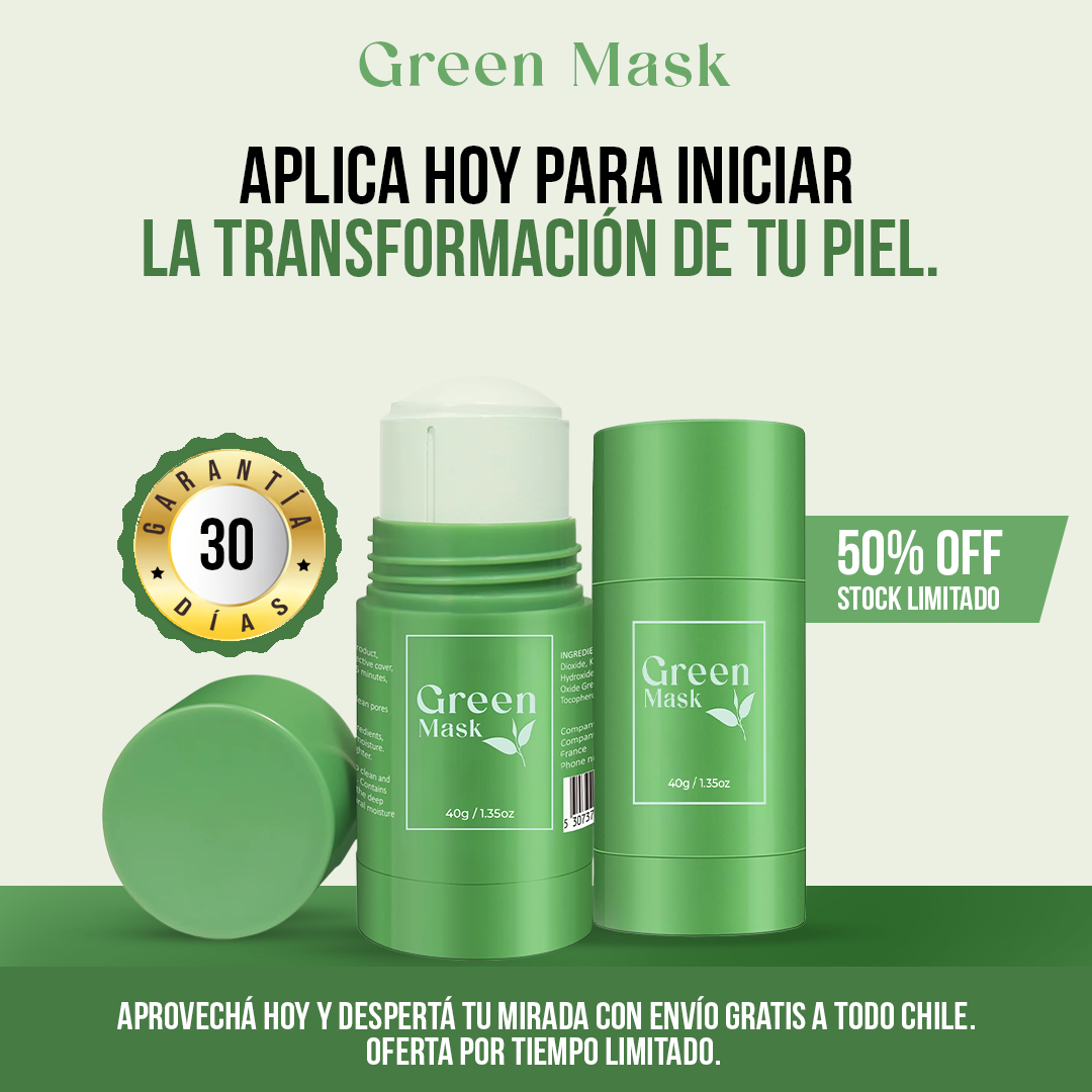 Green Mask™ — Piel limpia, calmada y luminosa en instantes