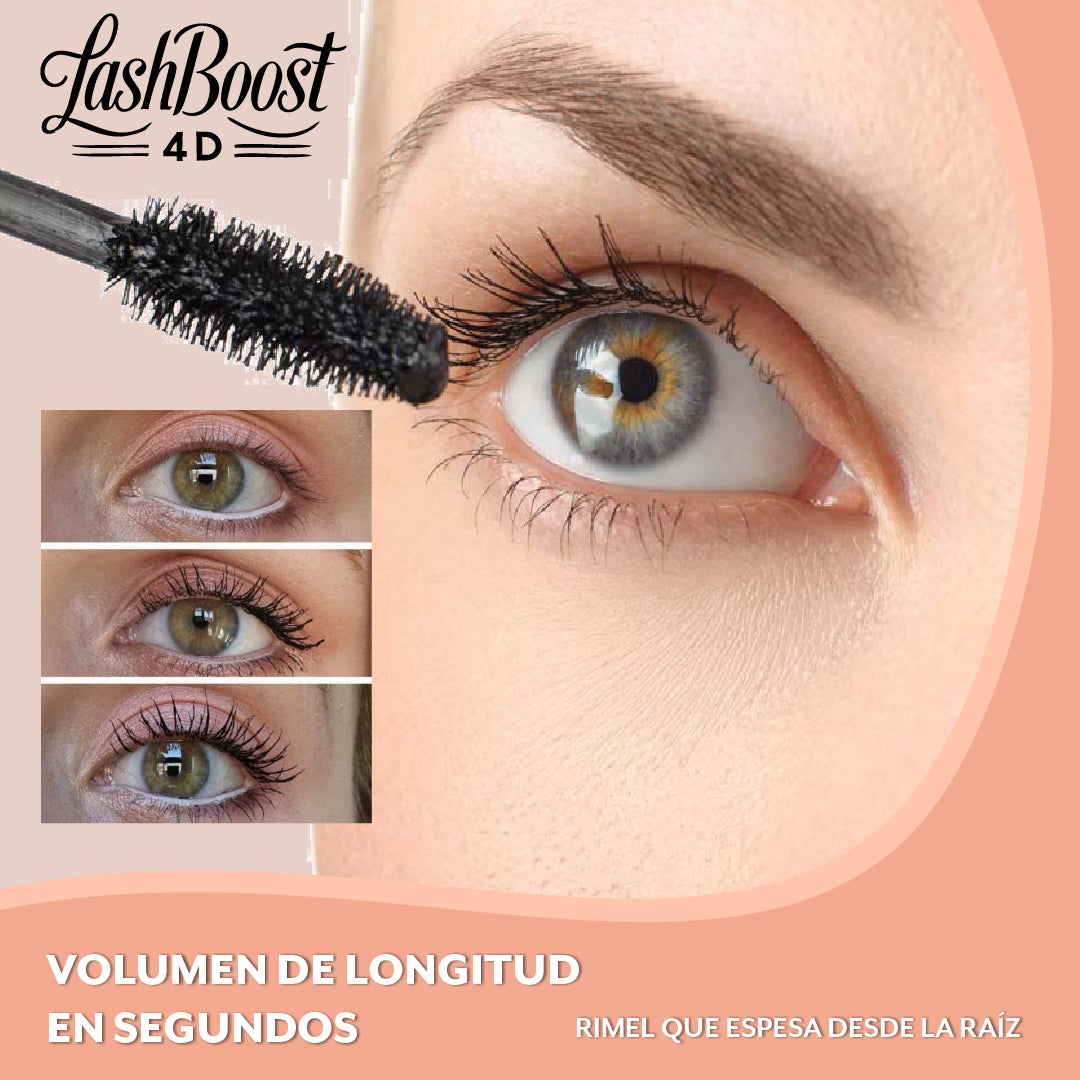 LashBoost 4D™ - Rimel de volumen extremo y alargamiento inmediato