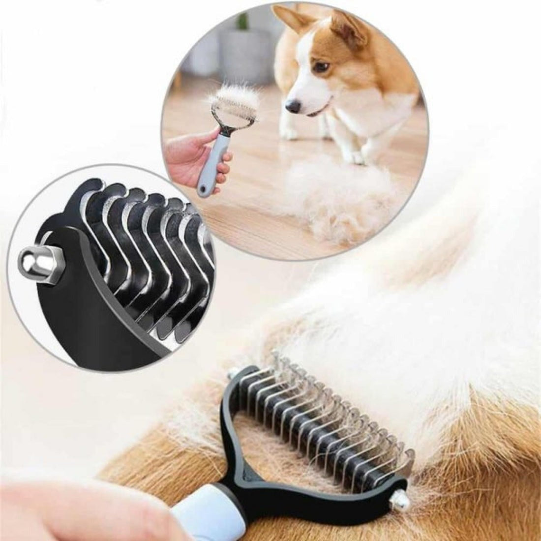 Peine corta nudos para perros y gatos