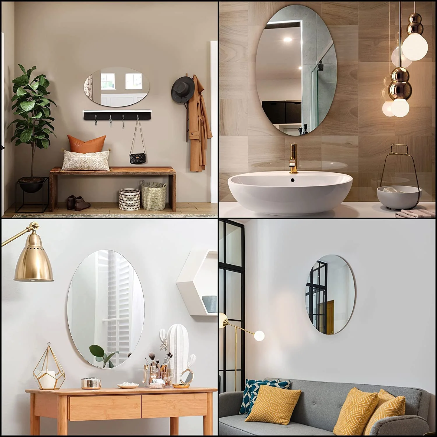 ReflectMax™ - ESPEJO AUTOADHESIVO DE FORMA OVALADA