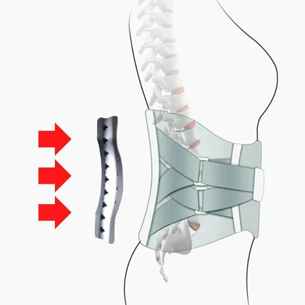 LumbarMate™ -Faja lumbar con soportes de acero y terapia de calor