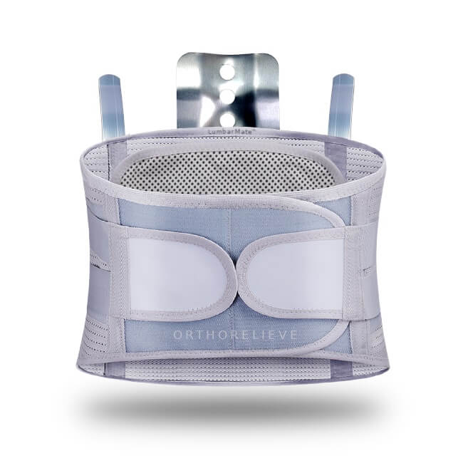 LumbarMate™ -Faja lumbar con soportes de acero y terapia de calor
