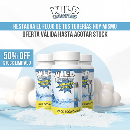Wild Cleanflow™ - Desatasca sin esfuerzo. Limpia desde la raíz