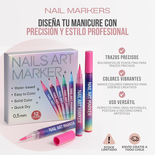 Nail Markers™ - Dibuja tu estilo, color a color