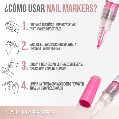 Nail Markers™ - Dibuja tu estilo, color a color