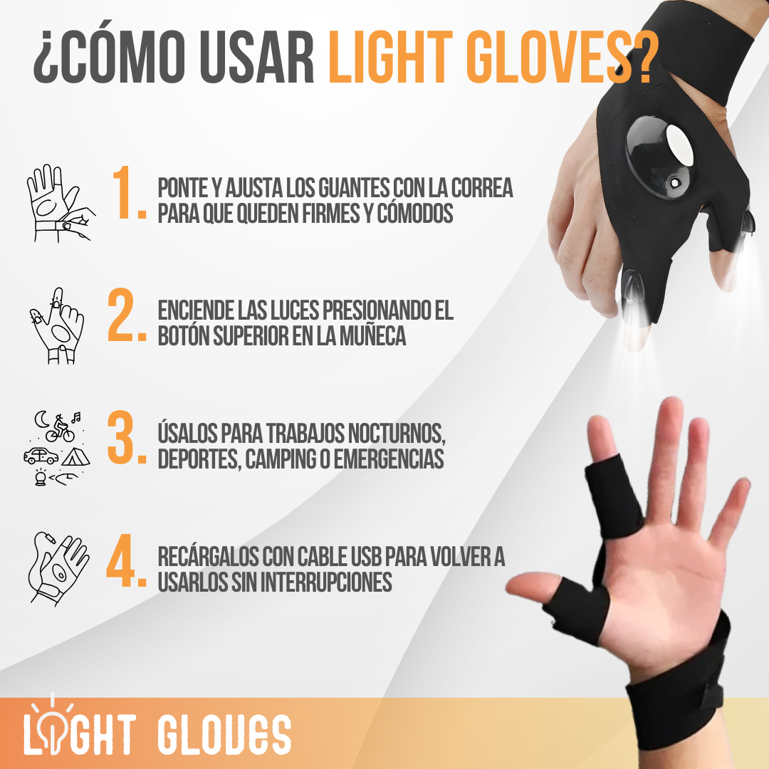 Light Gloves™ - Ilumina tus manos. Libera tu movimiento