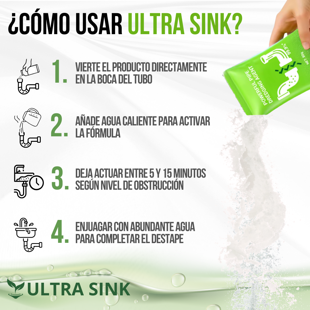 Ultra Sink™ - espuma poderosa, drenajes libres para siempre.