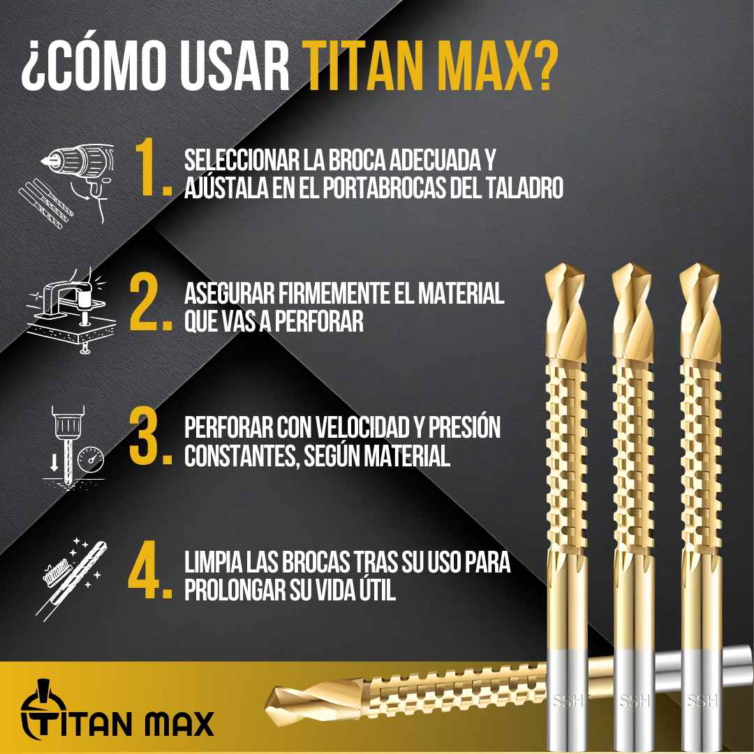 Titan Max™ - precisión y resistencia en cada perforación