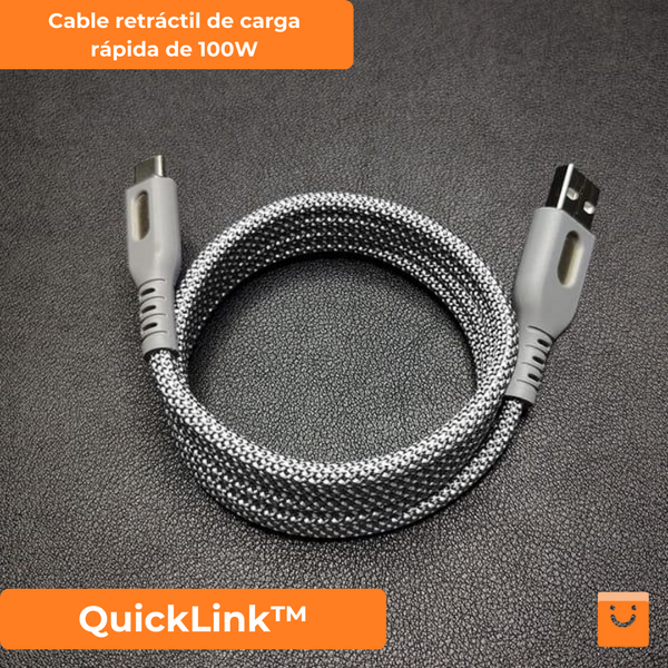 QuickLink™ - Cable retráctil de carga rápida de 100W