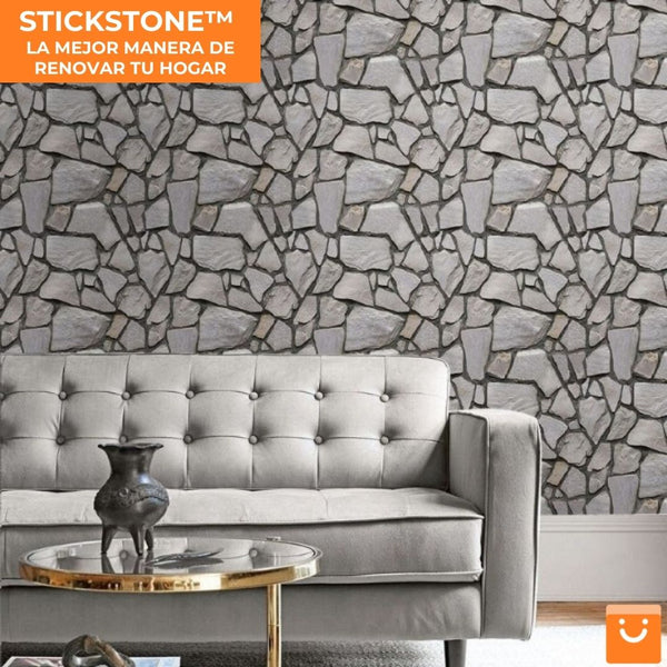 STICKSTONE™ - PEGATINAS DE PARED AUTOADHESIVAS DECORATIVAS - SET DE 10 PCS 30 X 30 CM