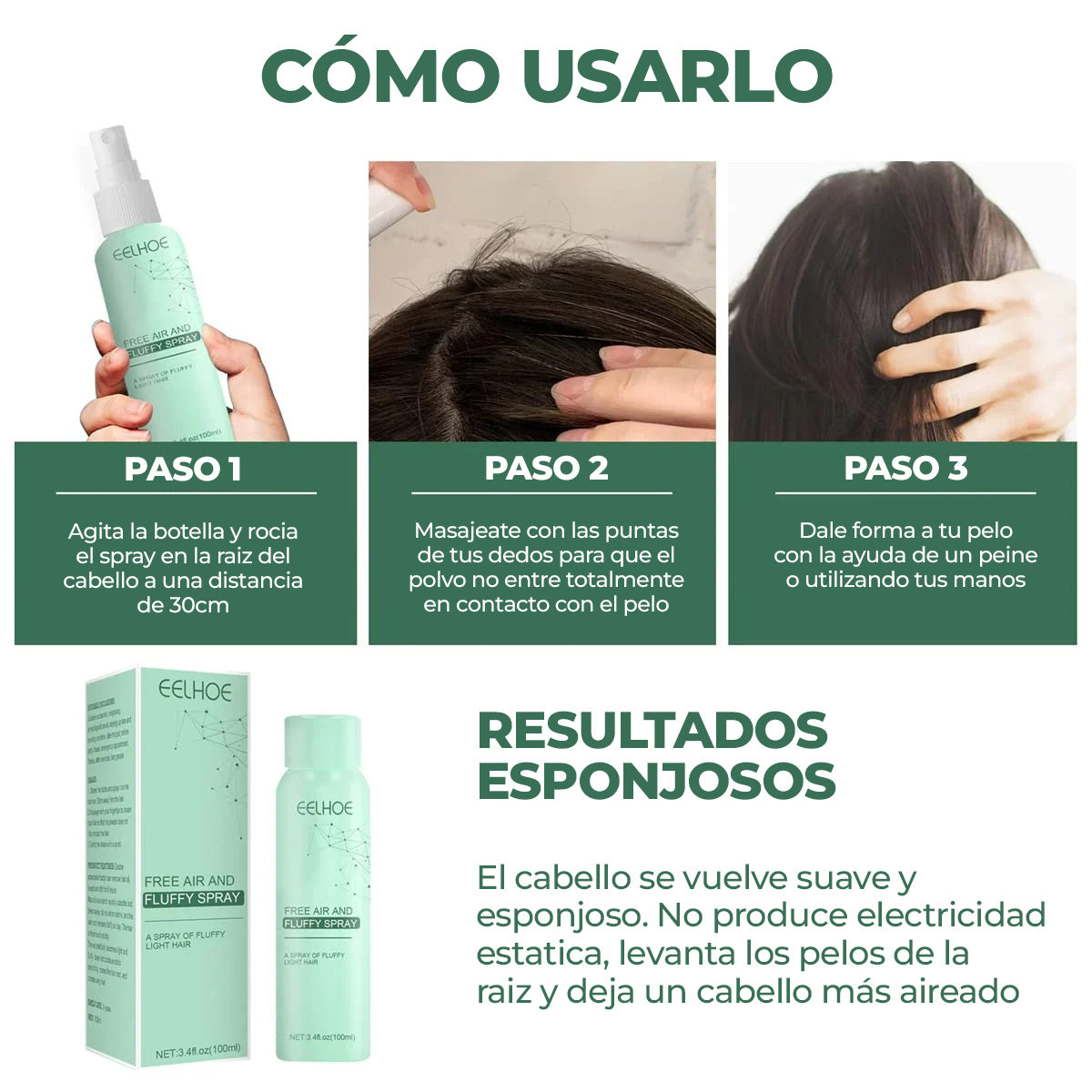 PureGlow™ - Spray renovador capilar