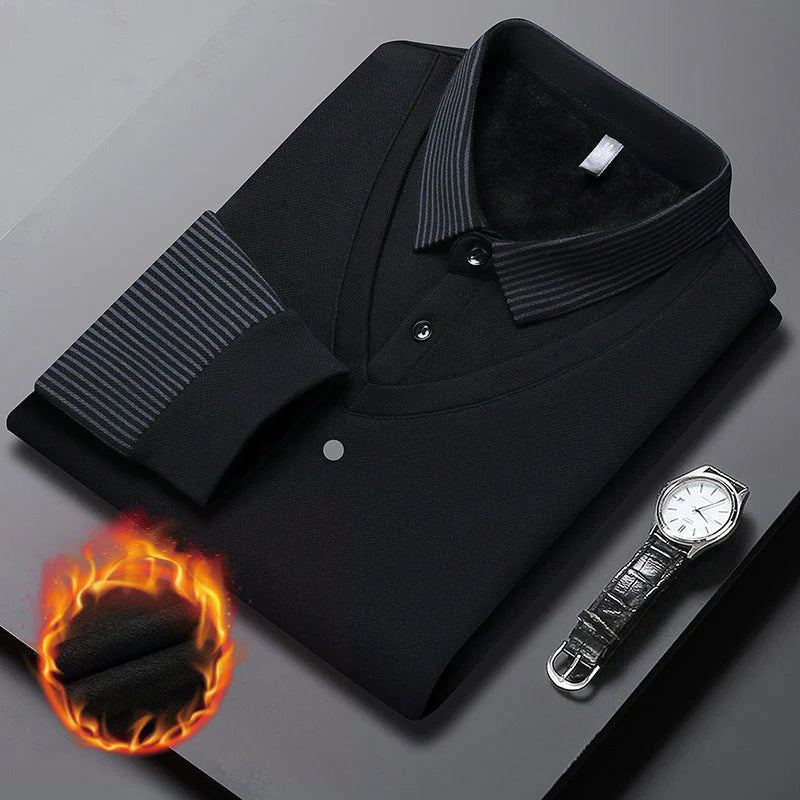 PrimeStripe™ -  Sueter a rayas con solapas de dos piezas