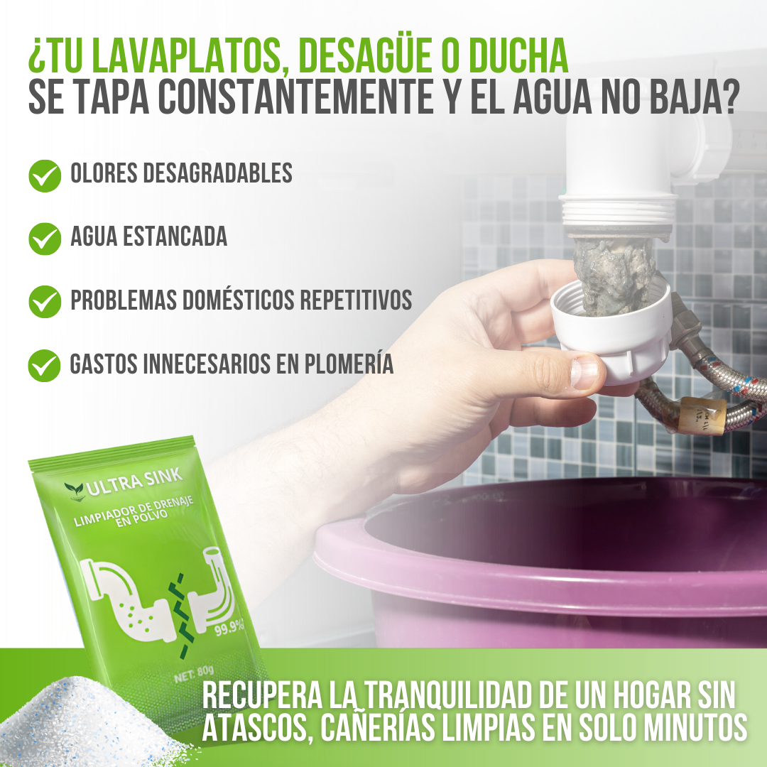 Ultra Sink™ - espuma poderosa, drenajes libres para siempre.