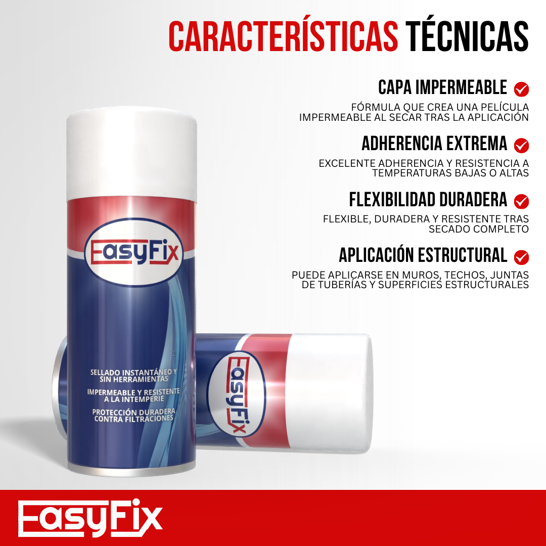 EASYFIX™ - Rocía, sella y olvídate de las filtraciones