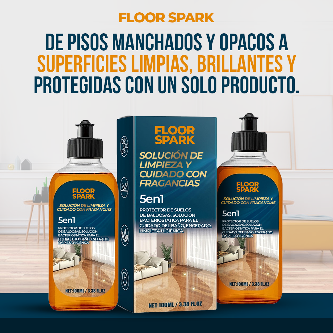 Floor Spark Pisos limpios, brillantes y protegidos—todo en un solo paso.