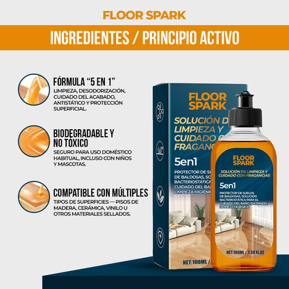 Floor Spark Pisos limpios, brillantes y protegidos—todo en un solo paso.