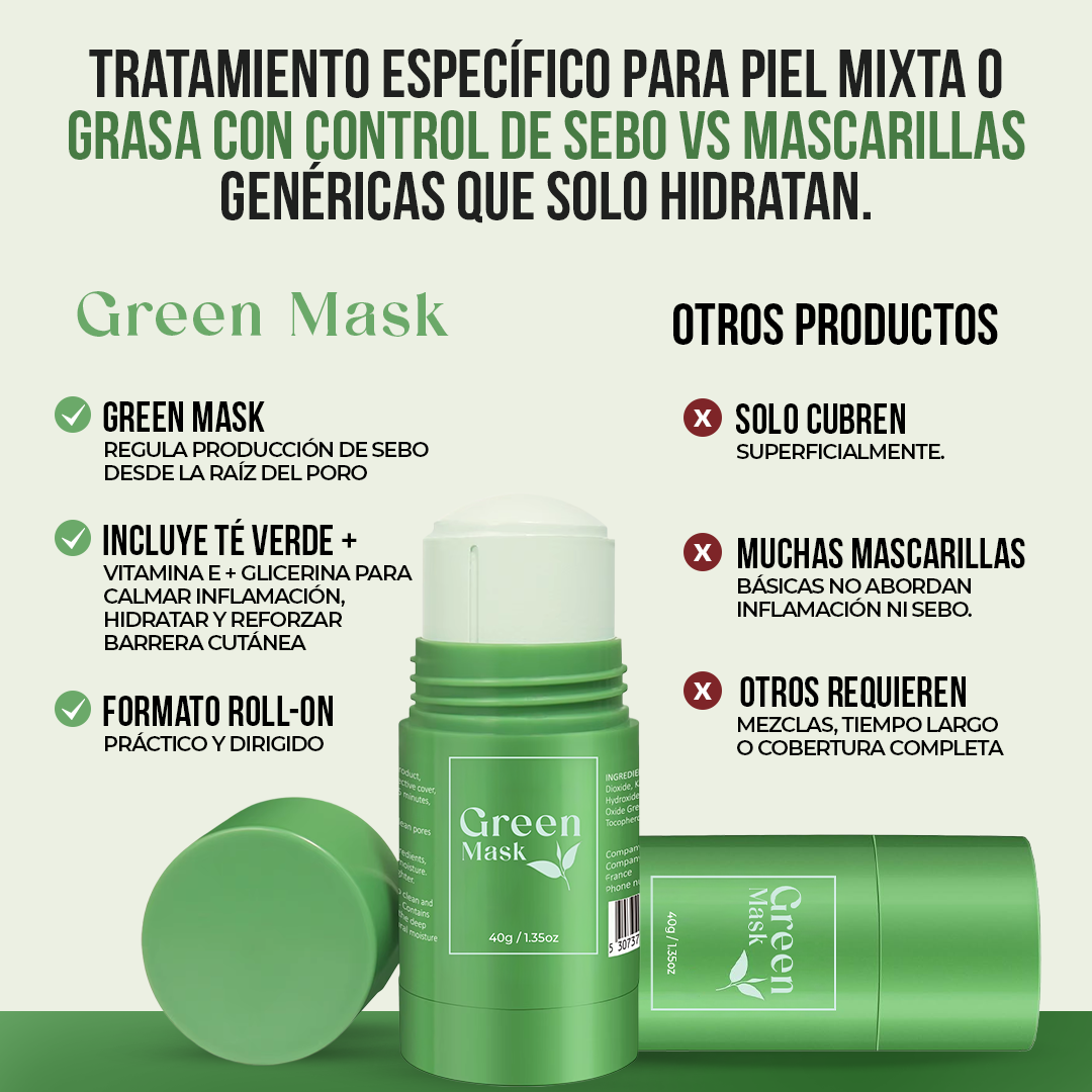 Green Mask™ — Piel limpia, calmada y luminosa en instantes