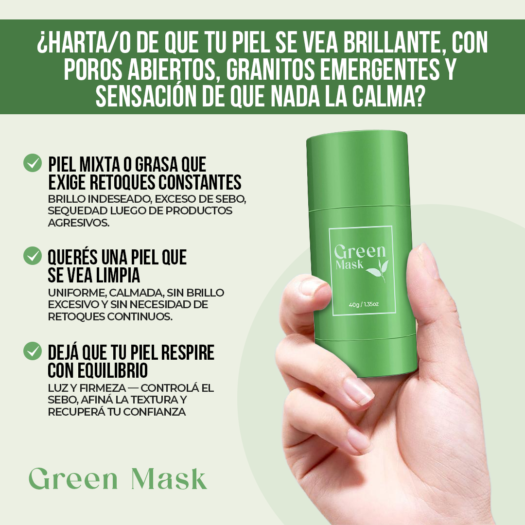 Green Mask™ — Piel limpia, calmada y luminosa en instantes