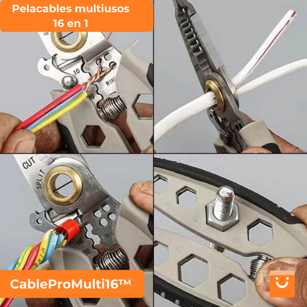 CableProMulti16™ - Pelacables multiusos 16 en 1