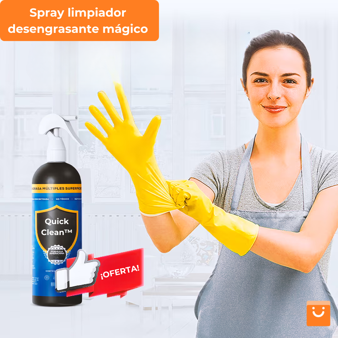 QuickClean™ - Spray limpiador desengrasante mágico