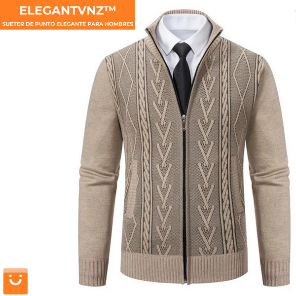 ELEGANTVNZ™ - SUETER DE PUNTO ELEGANTE PARA HOMBRES