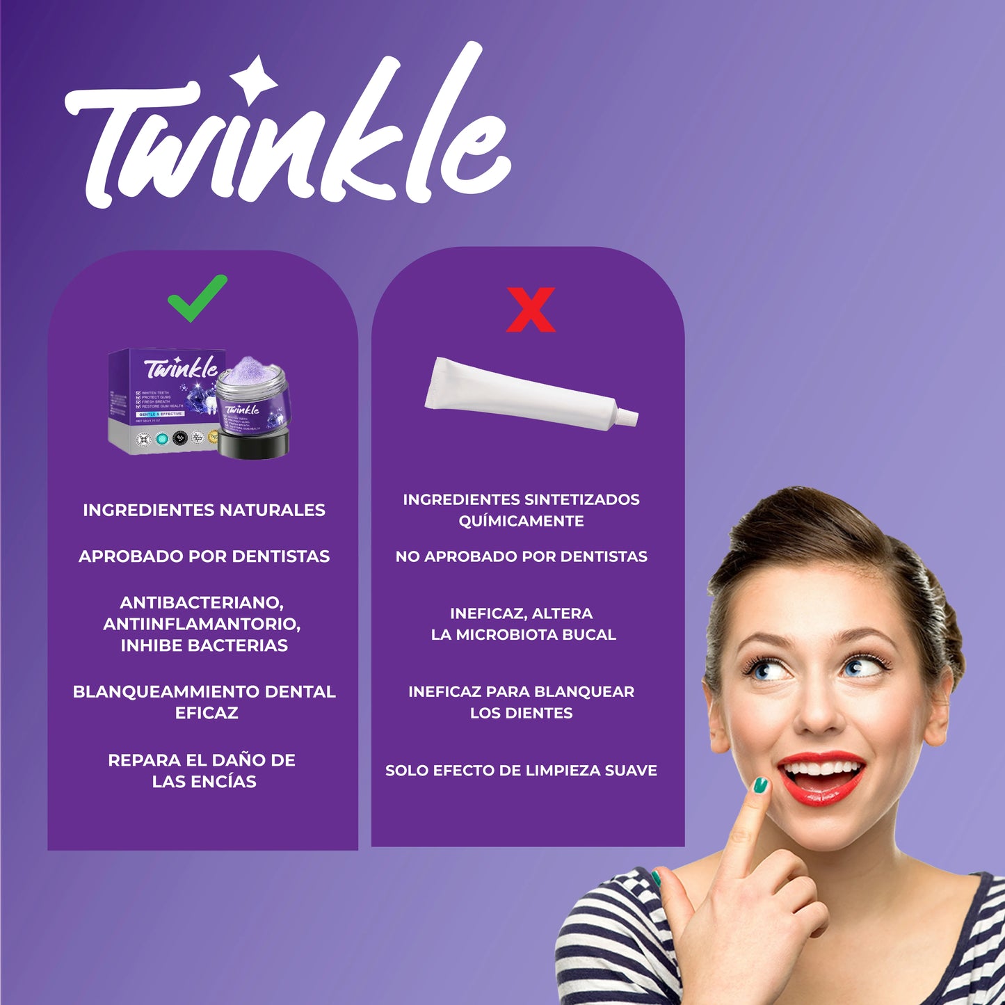 Twinkle™- Polvo restaurador de dientes
