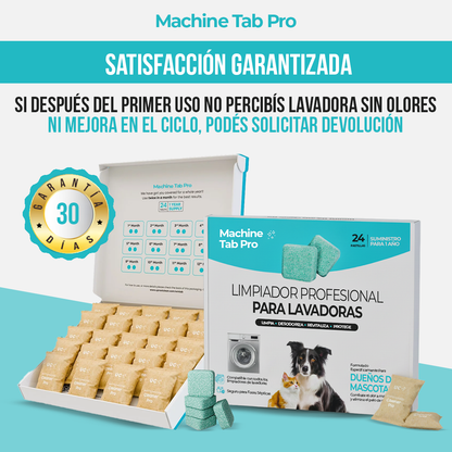 Machine Tab Pro™ - Tu lavadora limpia de verdad, no solo por fuera.