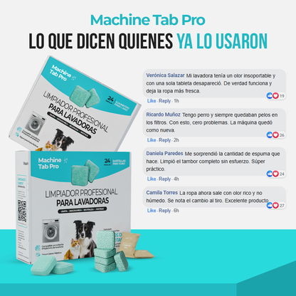 Machine Tab Pro™ - Tu lavadora limpia de verdad, no solo por fuera.