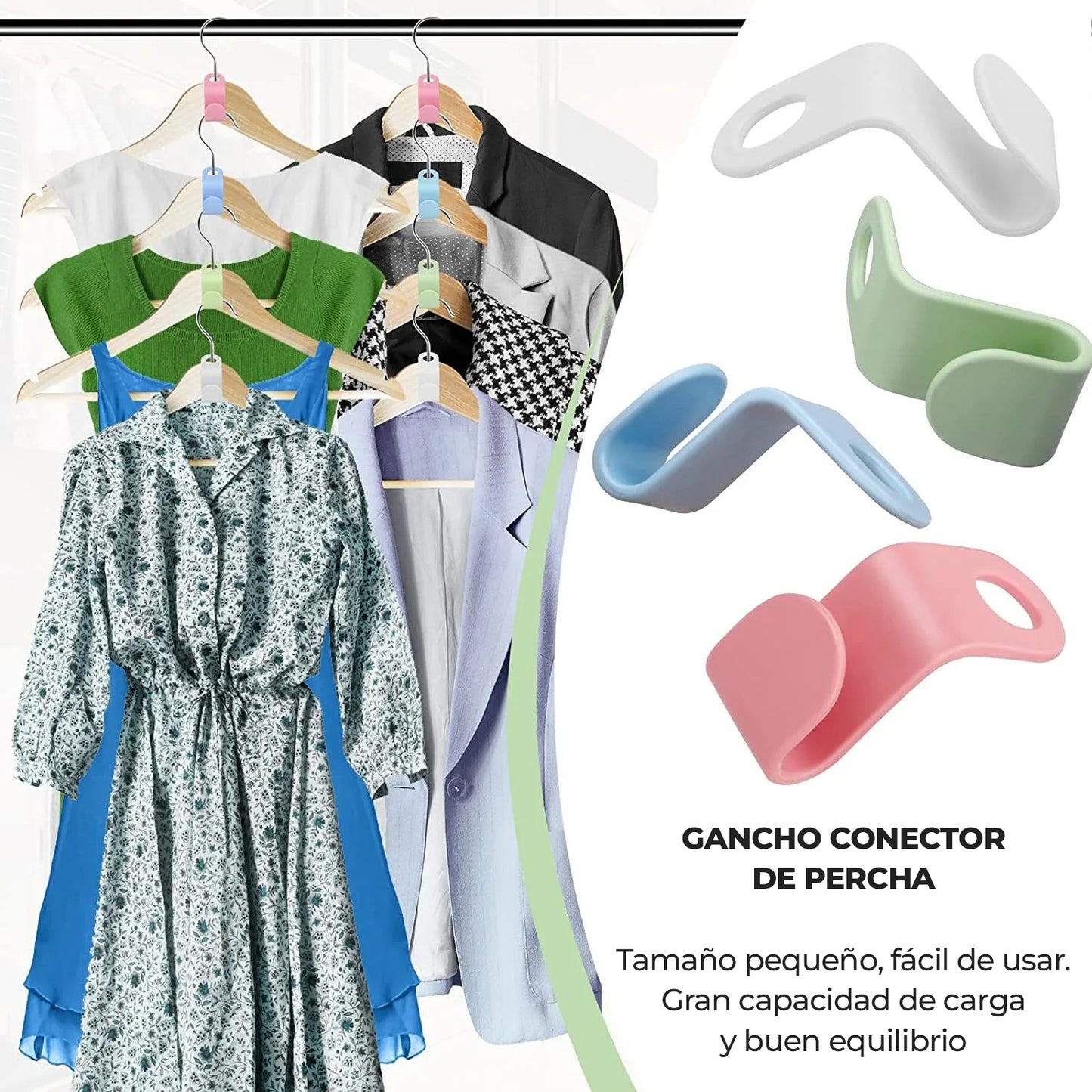 NeatHanger™ - Ganchos conectores para colgadores de ropa