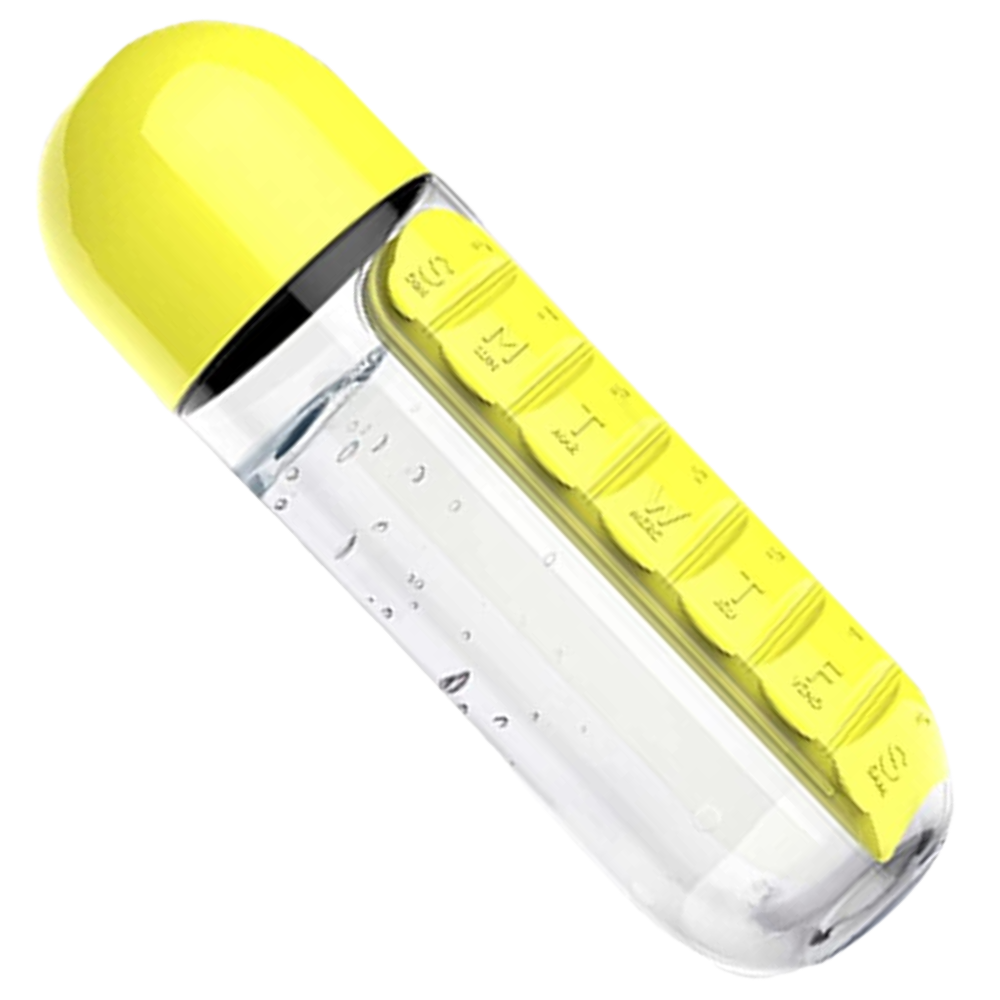 EasySafe - Botella de agua con pastillero