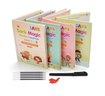 Kit de 4 Cuadernos de Caligrafía Mágica Creativa + Regalo Exclusivo