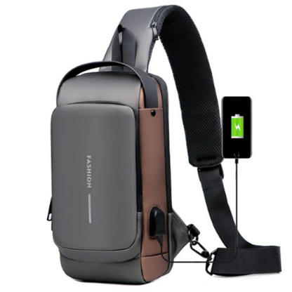 Bolso cruzado antirrobo con carga USB